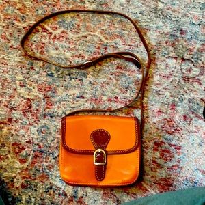 Genuine Leather, 2 tones, crossbody bag. Made in Italy